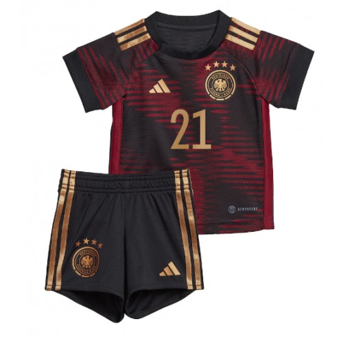 Maillot de foot Allemagne Ilkay Gundogan #21 Extérieur enfant Monde 2022 Manches Courte (+ pantalon court)